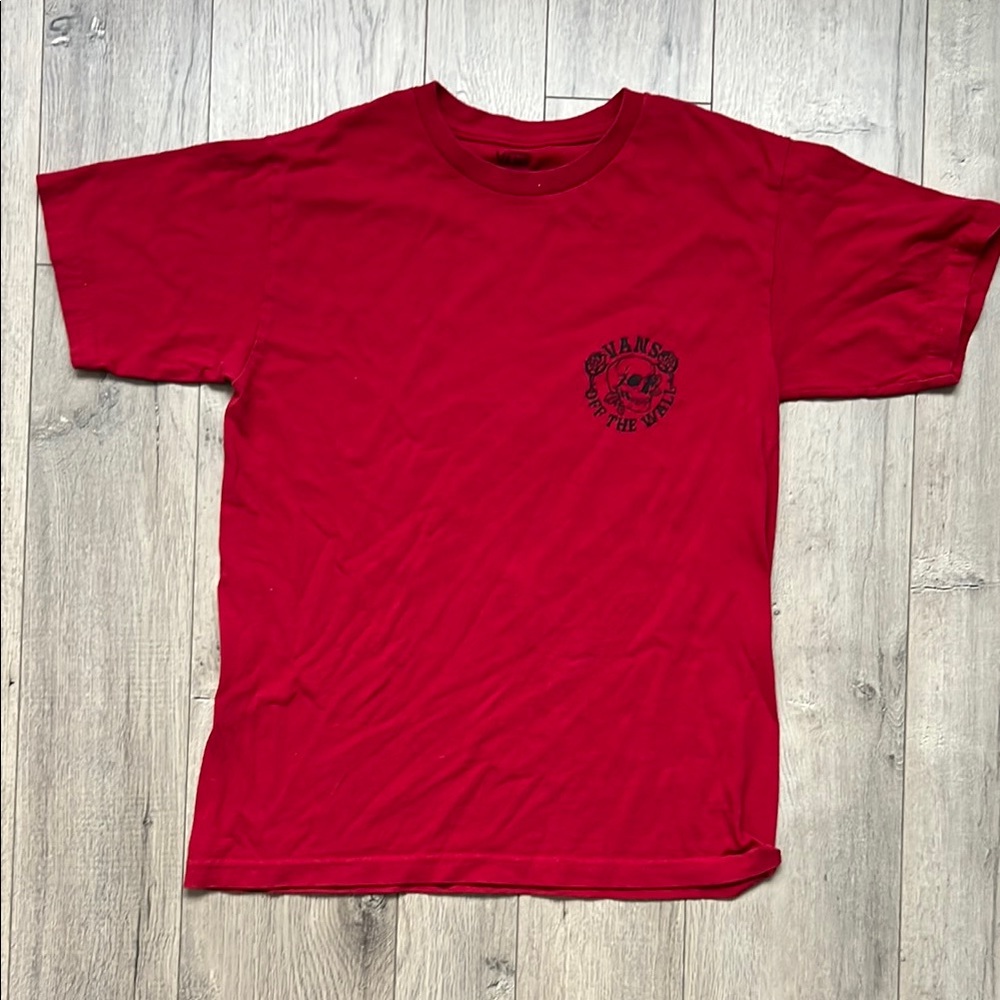 Vans Red Crew Neck Short Sleeve Tee